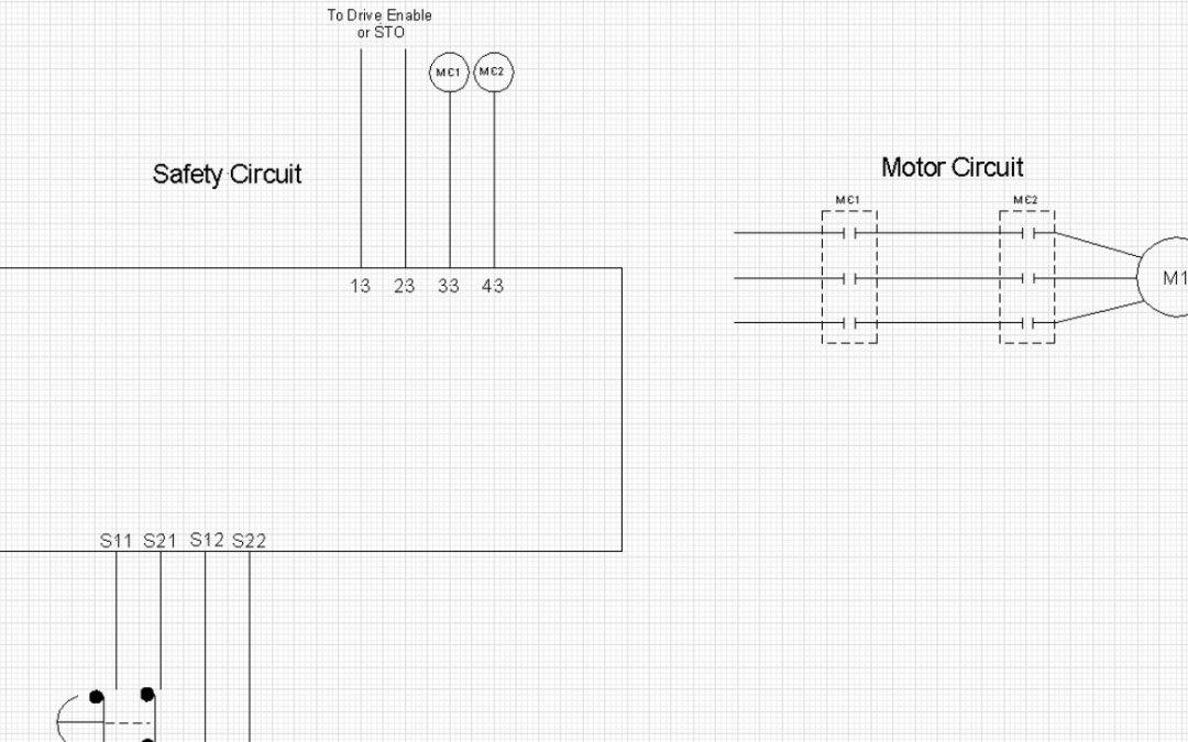 VFD Design: How to connect contactor to motor using safety relays